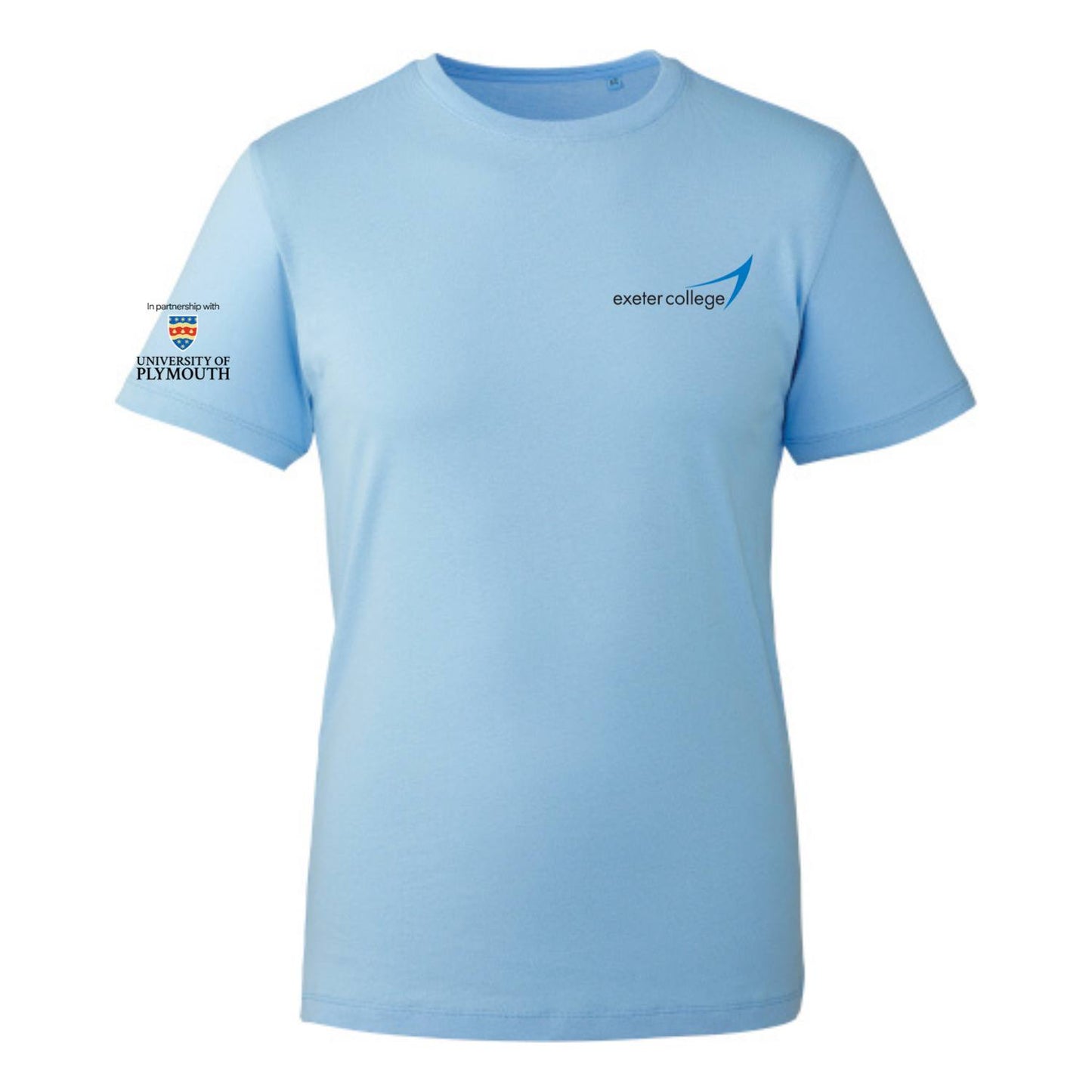 Exeter College T-Shirt w/ University of Plymouth Sleeve Logo