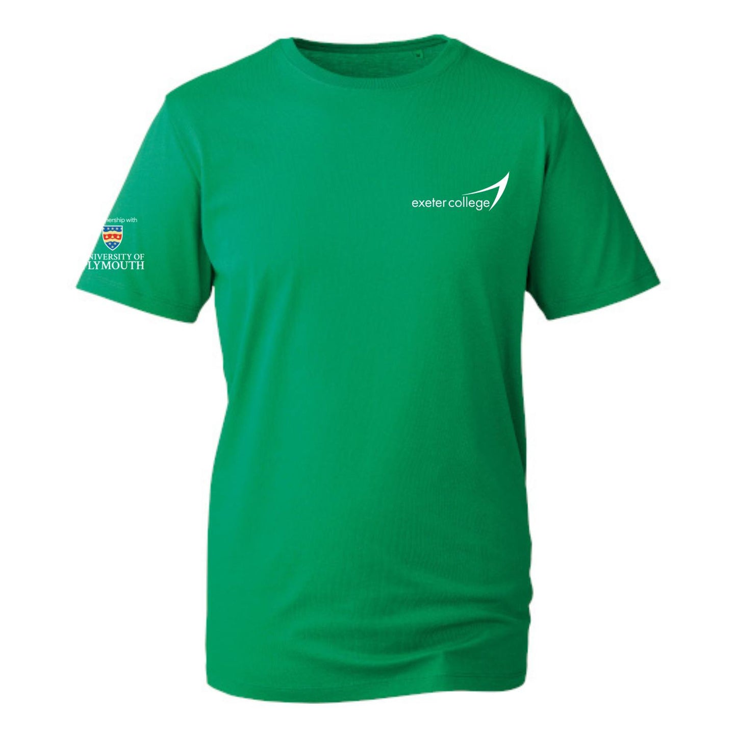 Exeter College T-Shirt w/ University of Plymouth Sleeve Logo