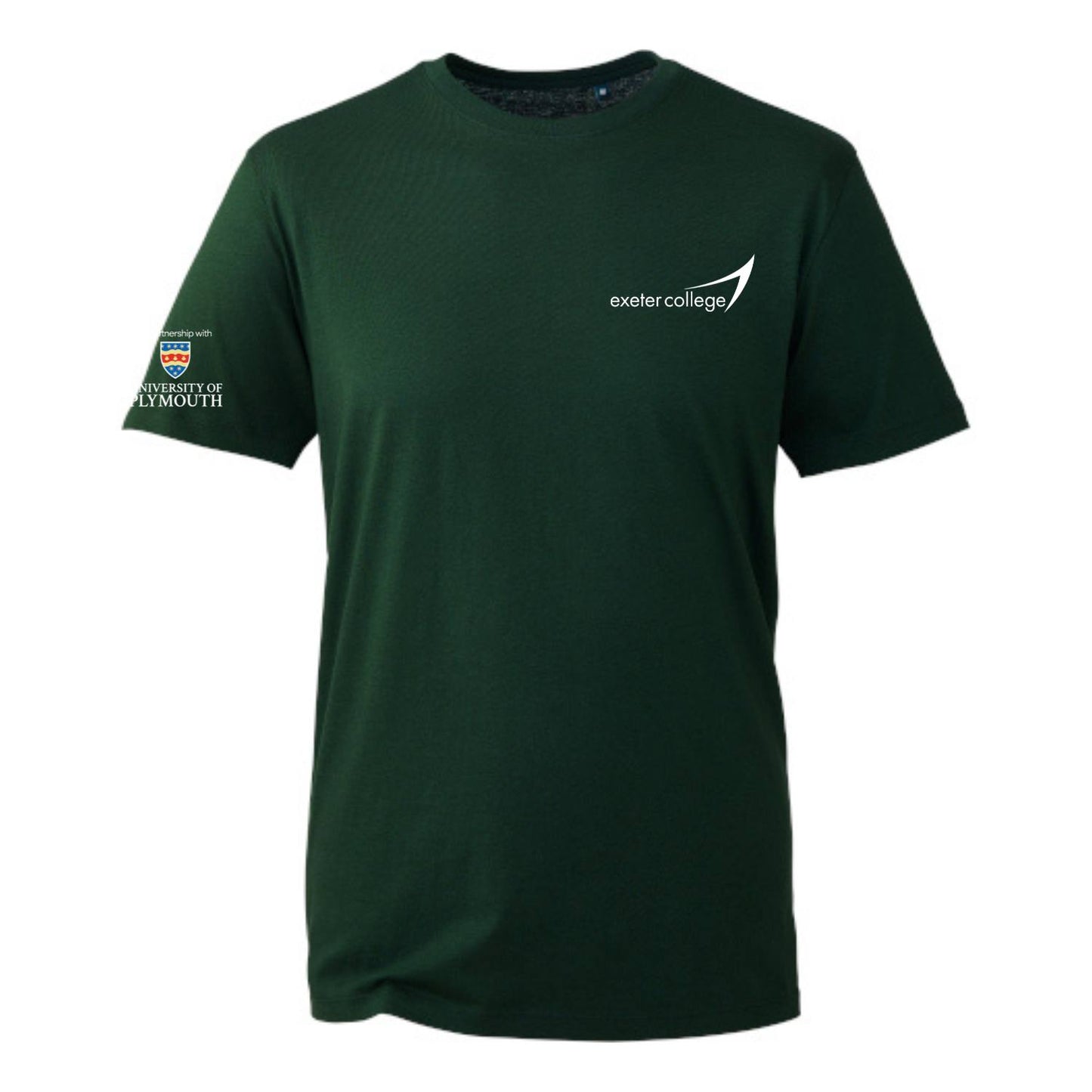 Exeter College T-Shirt w/ University of Plymouth Sleeve Logo