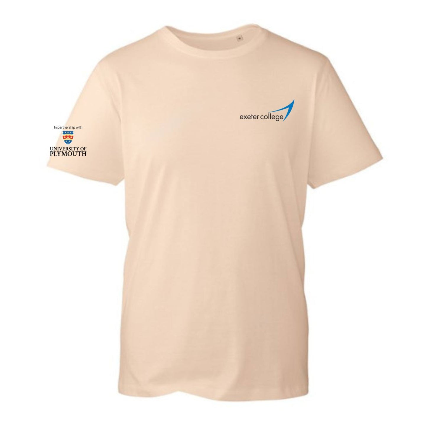Exeter College T-Shirt w/ University of Plymouth Sleeve Logo