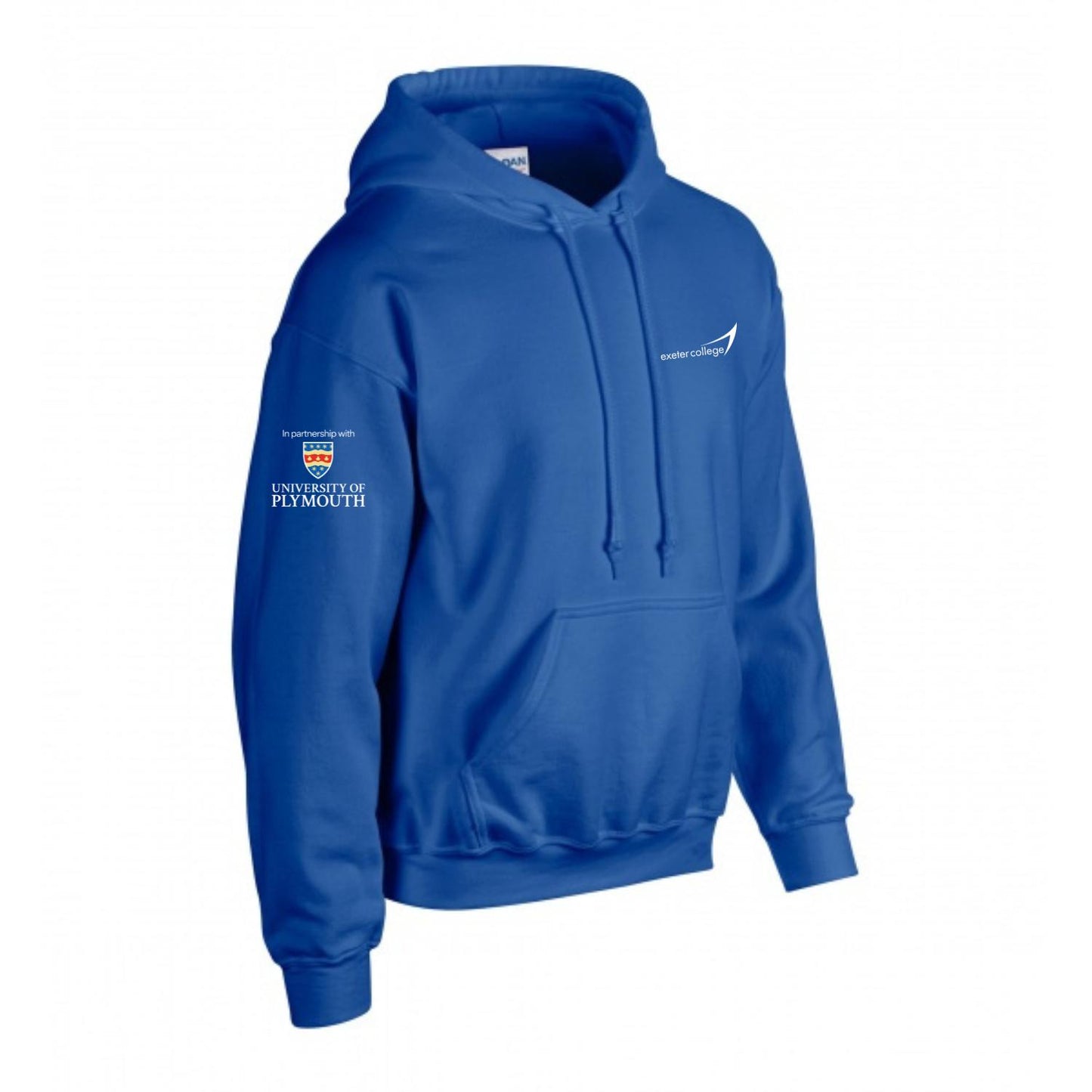 Exeter College Hoodie w/ University of Plymouth Sleeve Logo