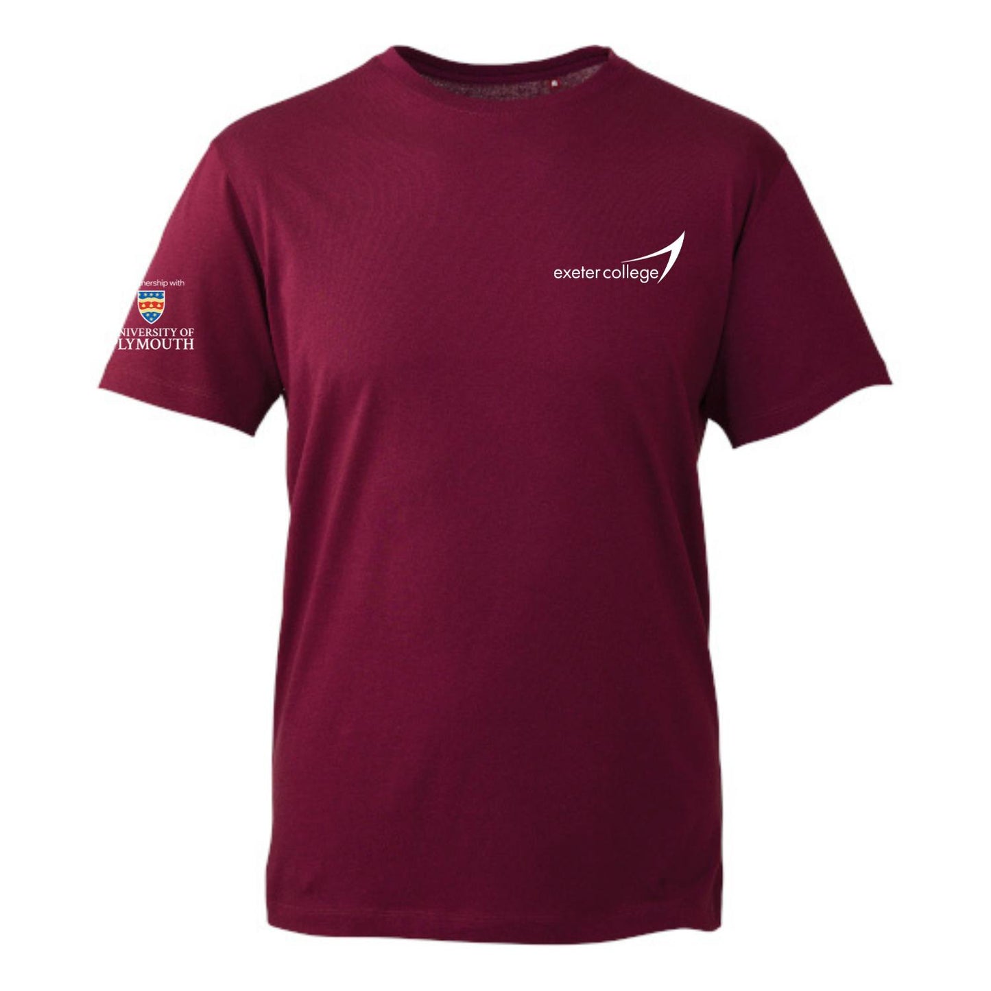 Exeter College T-Shirt w/ University of Plymouth Sleeve Logo