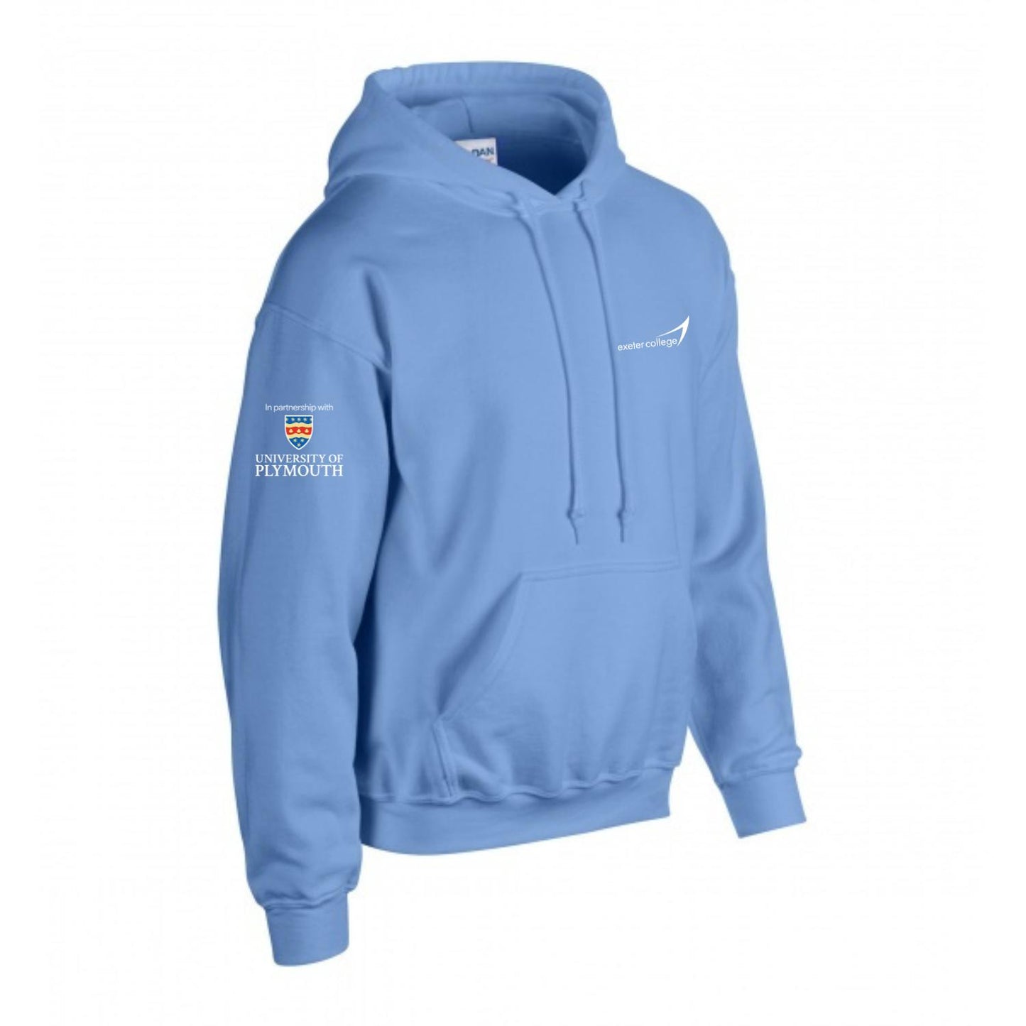 Exeter College Hoodie w/ University of Plymouth Sleeve Logo
