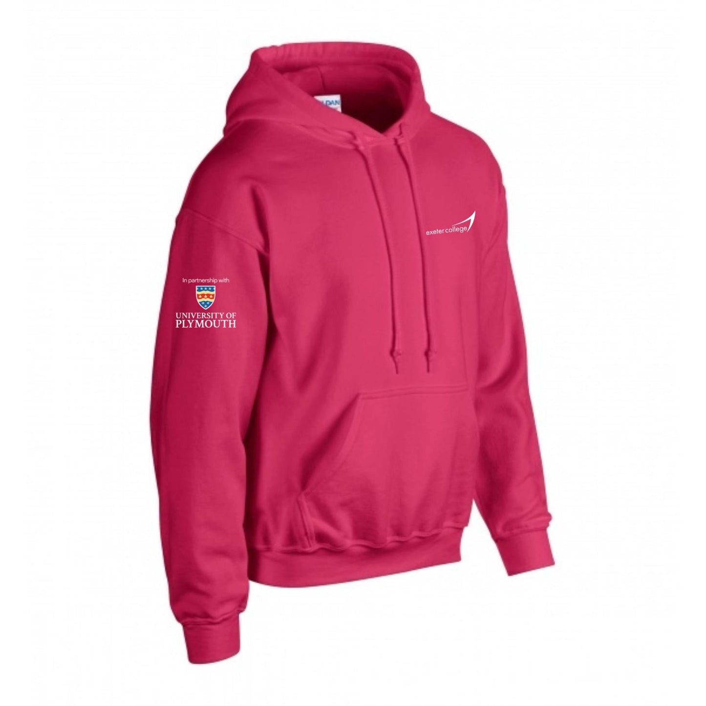 Exeter College Hoodie w/ University of Plymouth Sleeve Logo