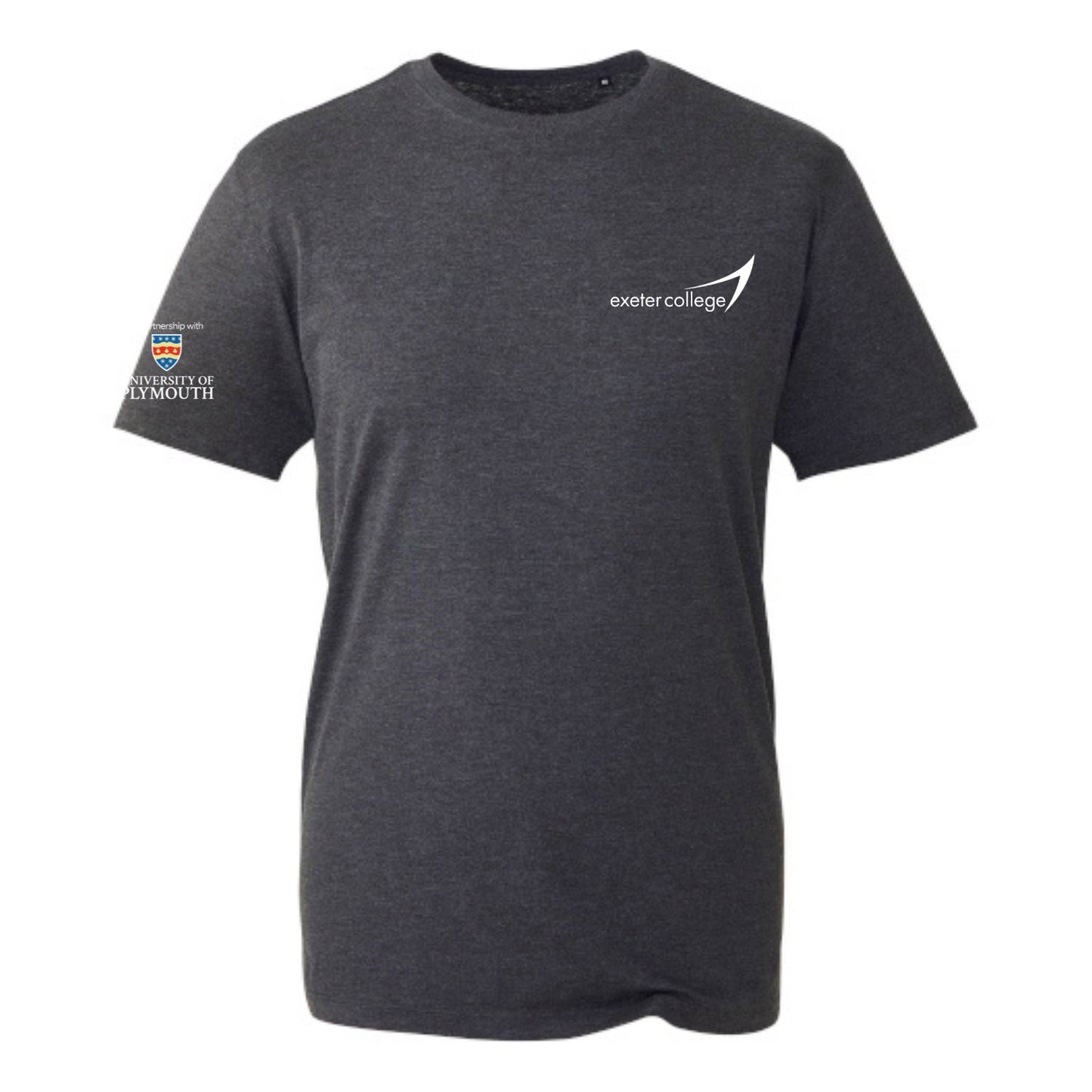Exeter College T-Shirt w/ University of Plymouth Sleeve Logo