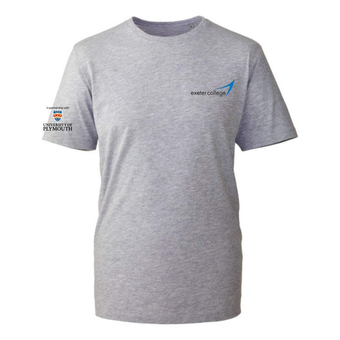 Exeter College T-Shirt w/ University of Plymouth Sleeve Logo