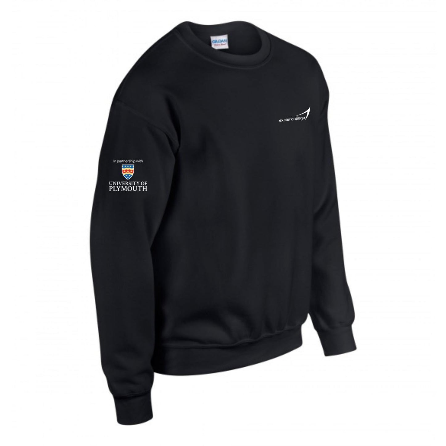 Exeter College Crewneck w/ University of Plymouth Sleeve Logo