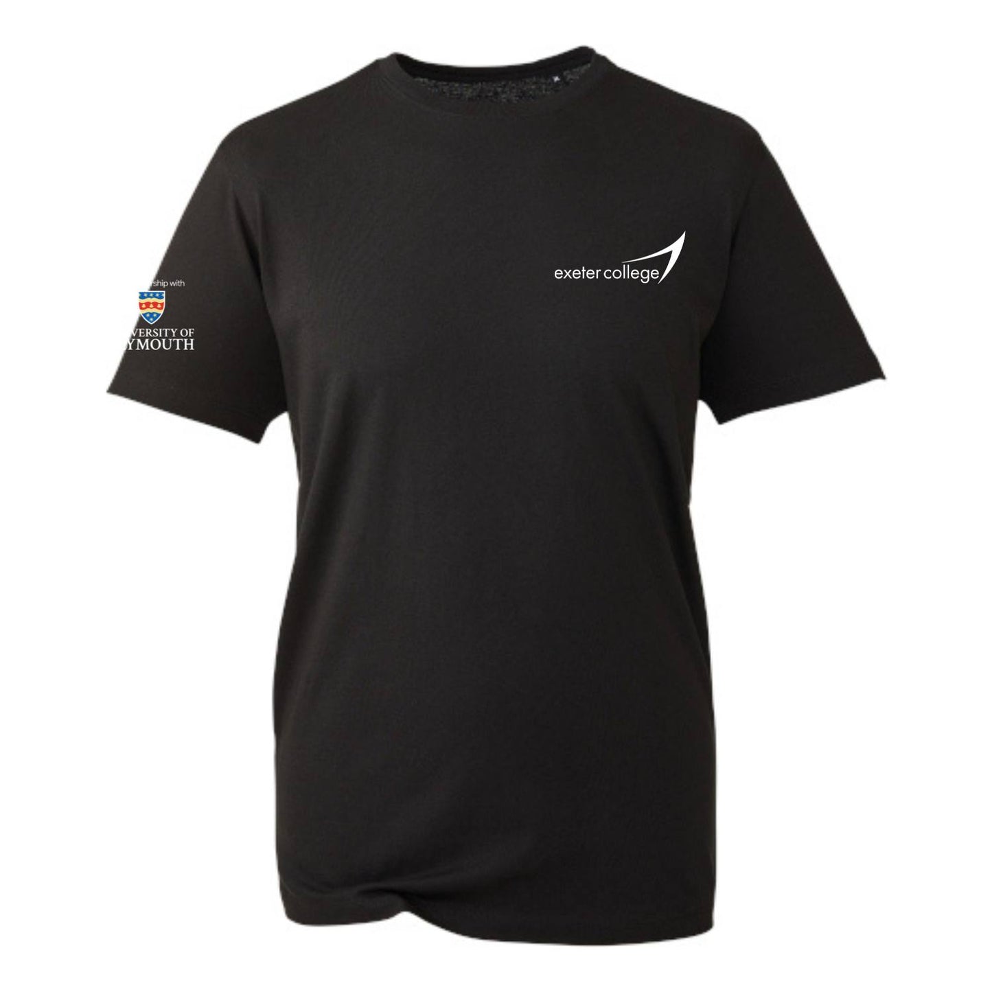 Exeter College T-Shirt w/ University of Plymouth Sleeve Logo