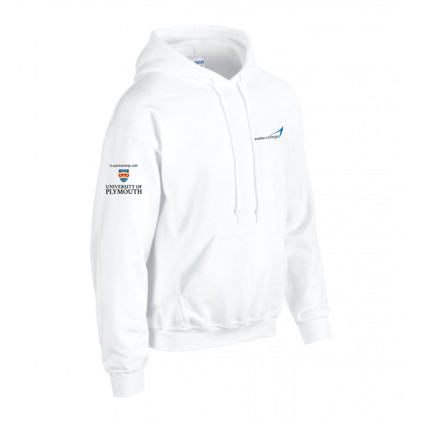 Exeter College Hoodie w/ University of Plymouth Sleeve Logo