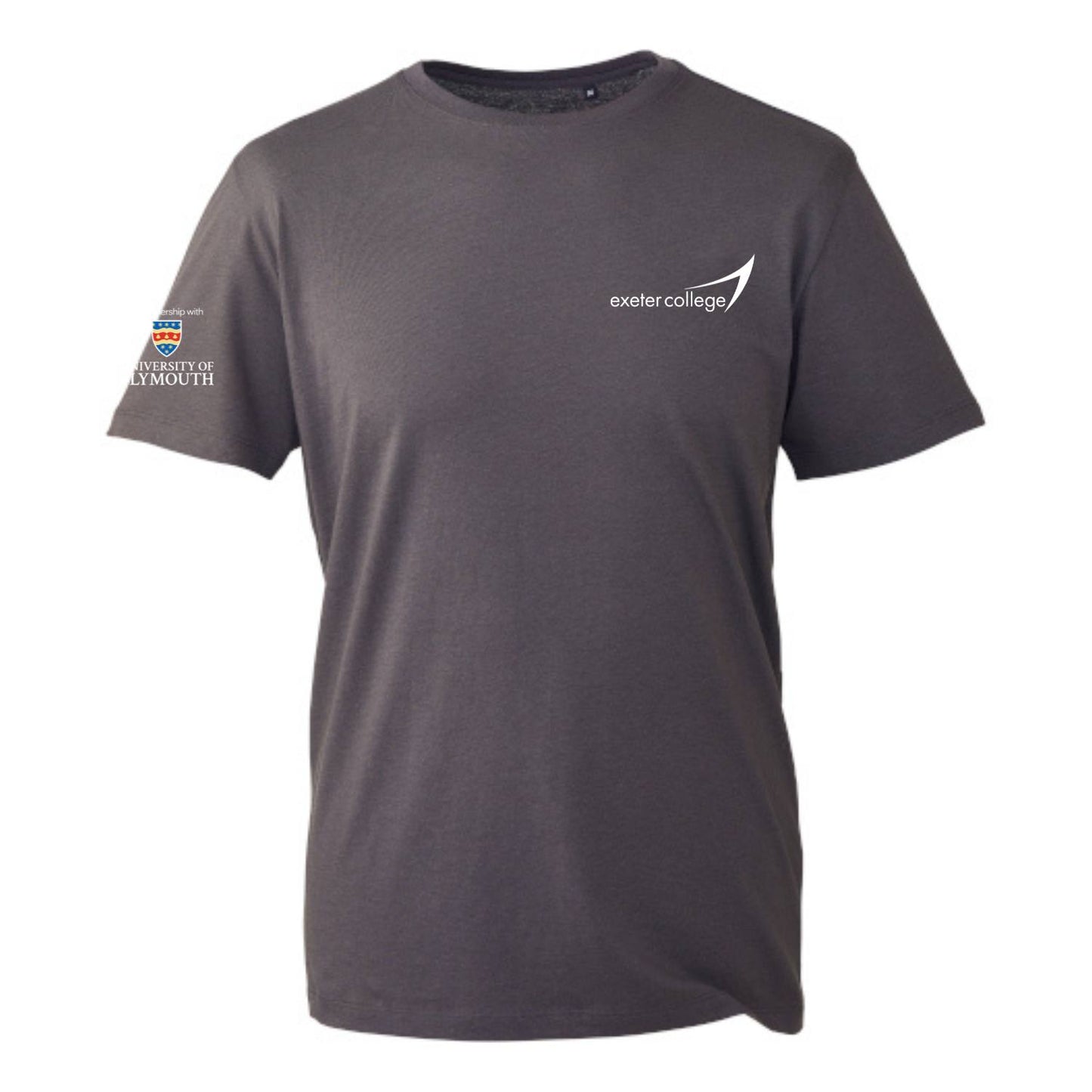 Exeter College T-Shirt w/ University of Plymouth Sleeve Logo