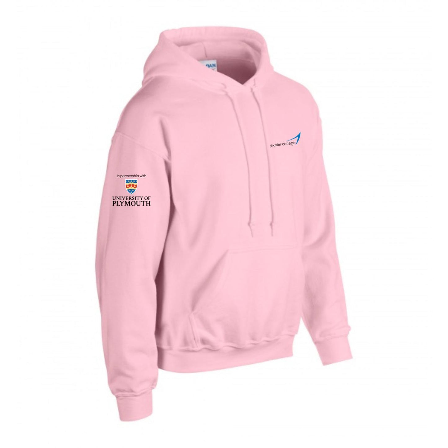 Exeter College Hoodie w/ University of Plymouth Sleeve Logo