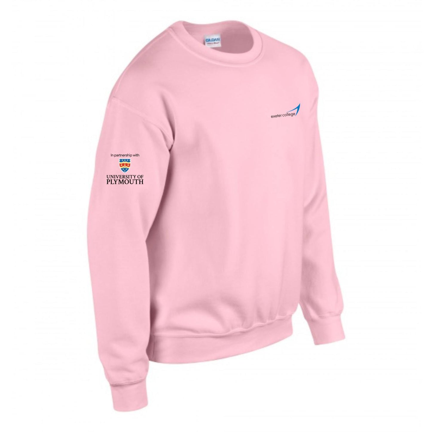 Exeter College Crewneck w/ University of Plymouth Sleeve Logo
