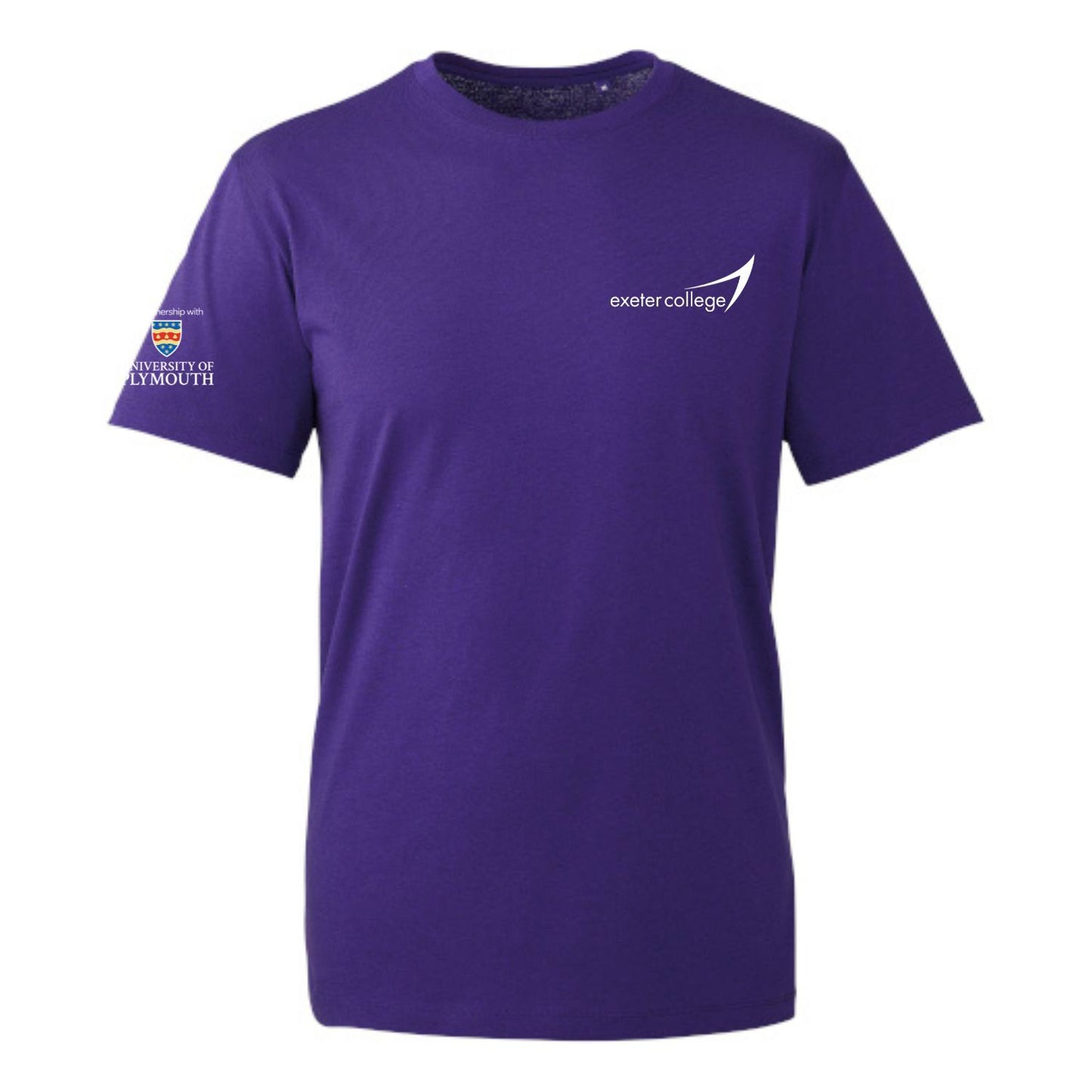 Exeter College T-Shirt w/ University of Plymouth Sleeve Logo