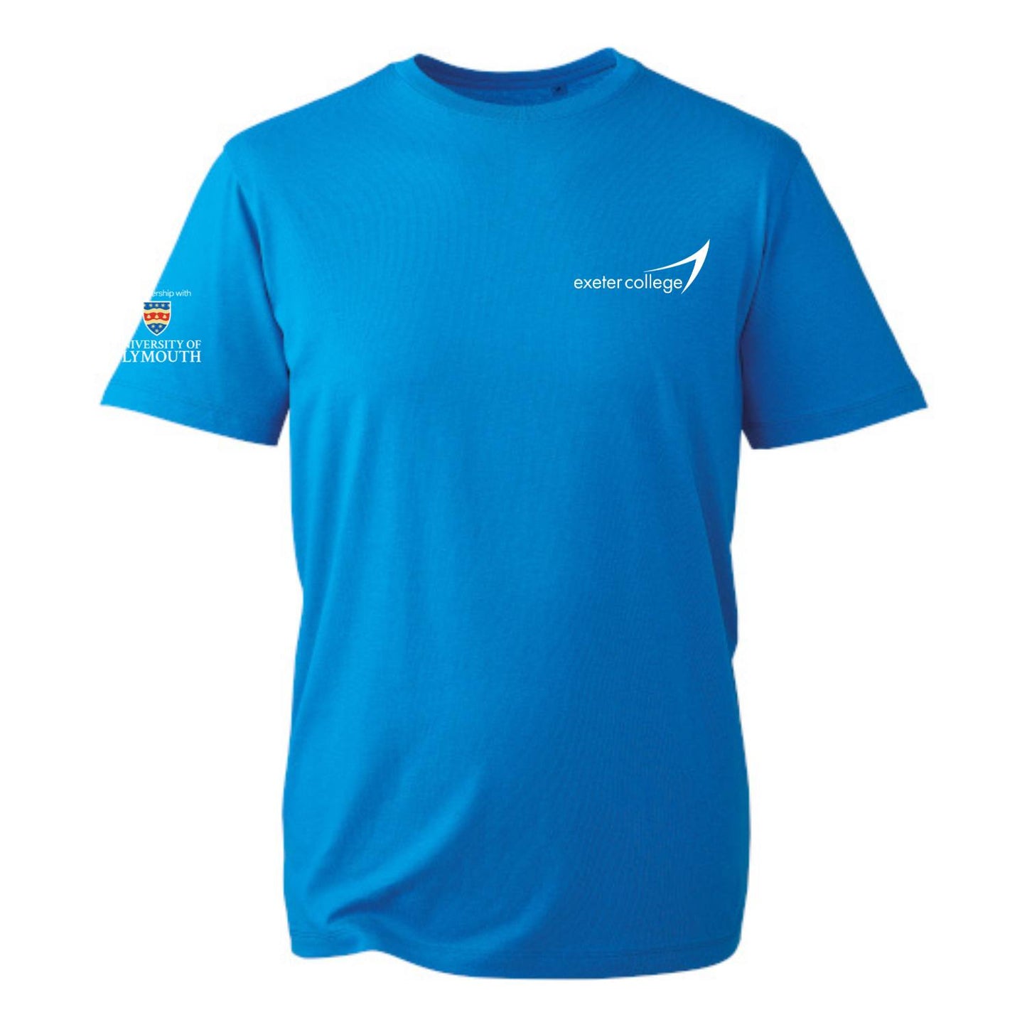Exeter College T-Shirt w/ University of Plymouth Sleeve Logo