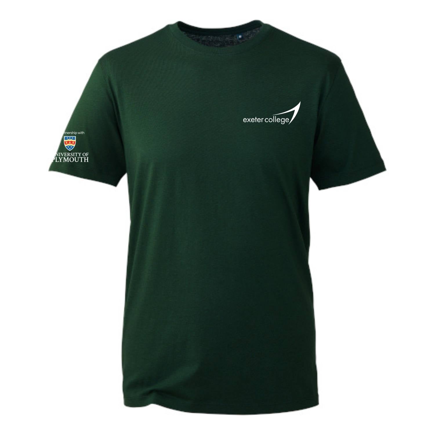 Exeter College T-Shirt w/ University of Plymouth Sleeve Logo