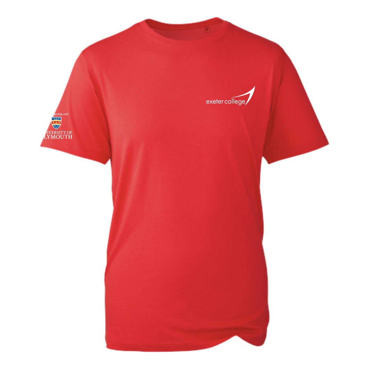 Exeter College T-Shirt w/ University of Plymouth Sleeve Logo