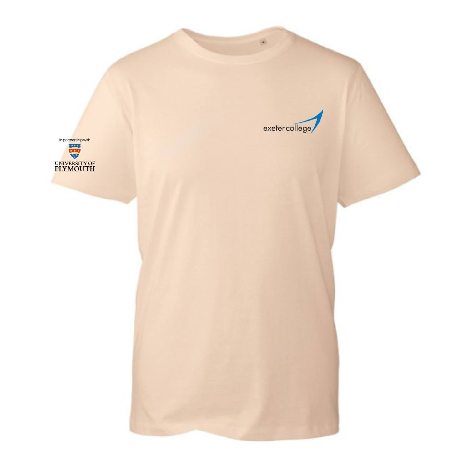 Exeter College T-Shirt w/ University of Plymouth Sleeve Logo