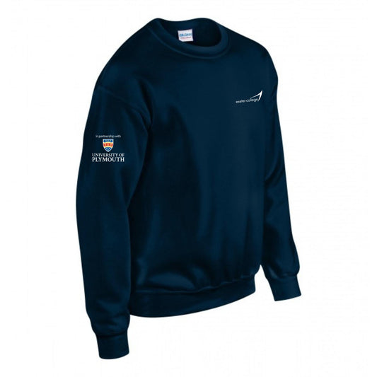 Exeter College Crewneck w/ University of Plymouth Sleeve Logo