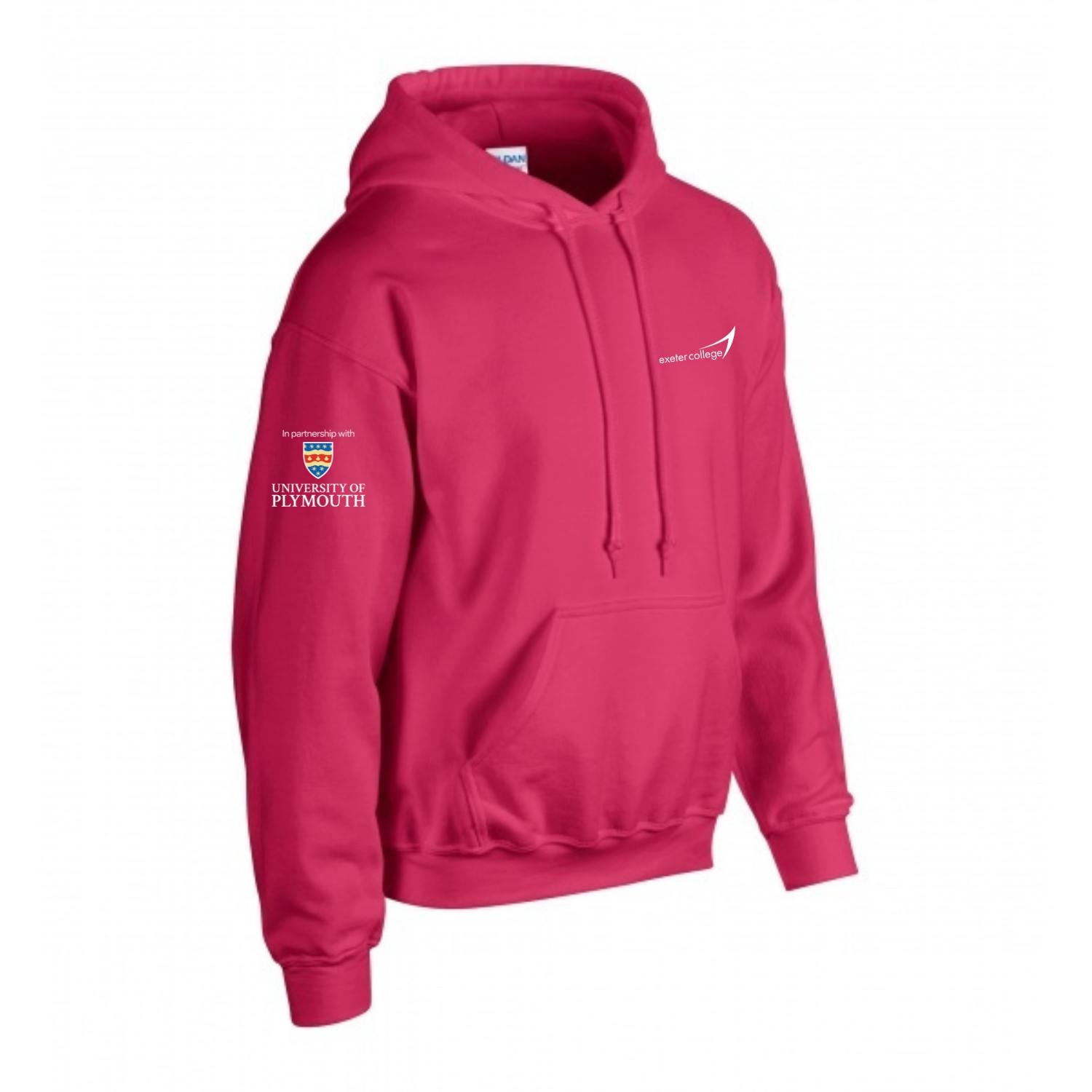 Exeter College Hoodie w/ University of Plymouth Sleeve Logo