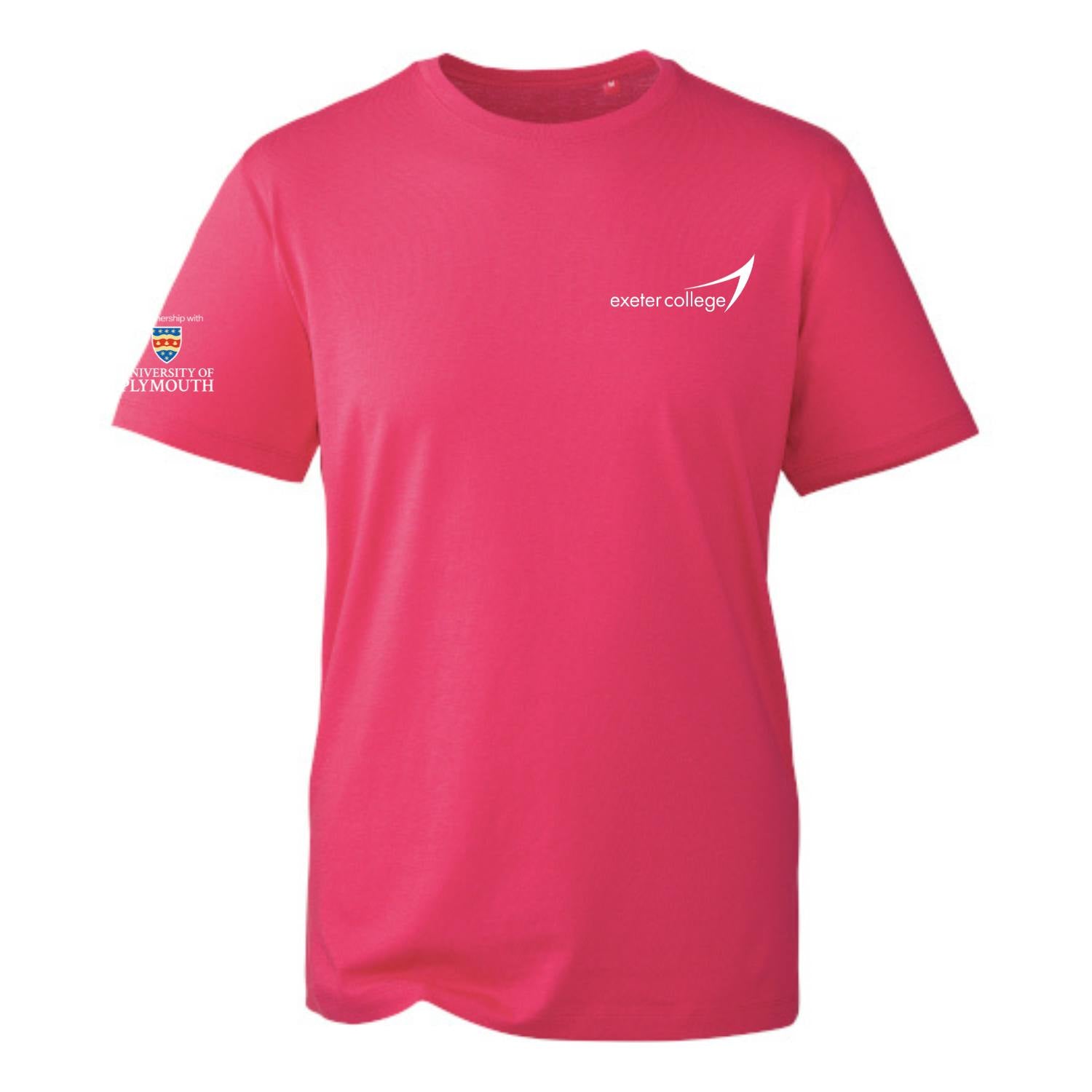Exeter College T-Shirt w/ University of Plymouth Sleeve Logo