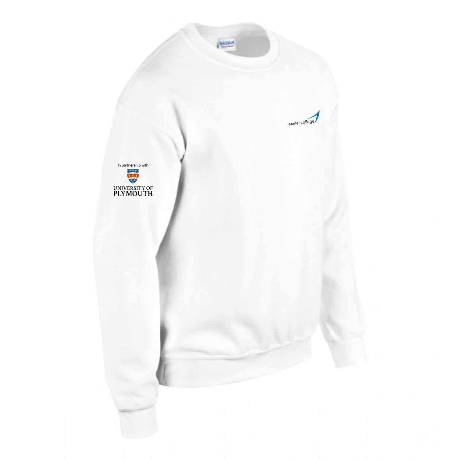 Exeter College Crewneck w/ University of Plymouth Sleeve Logo