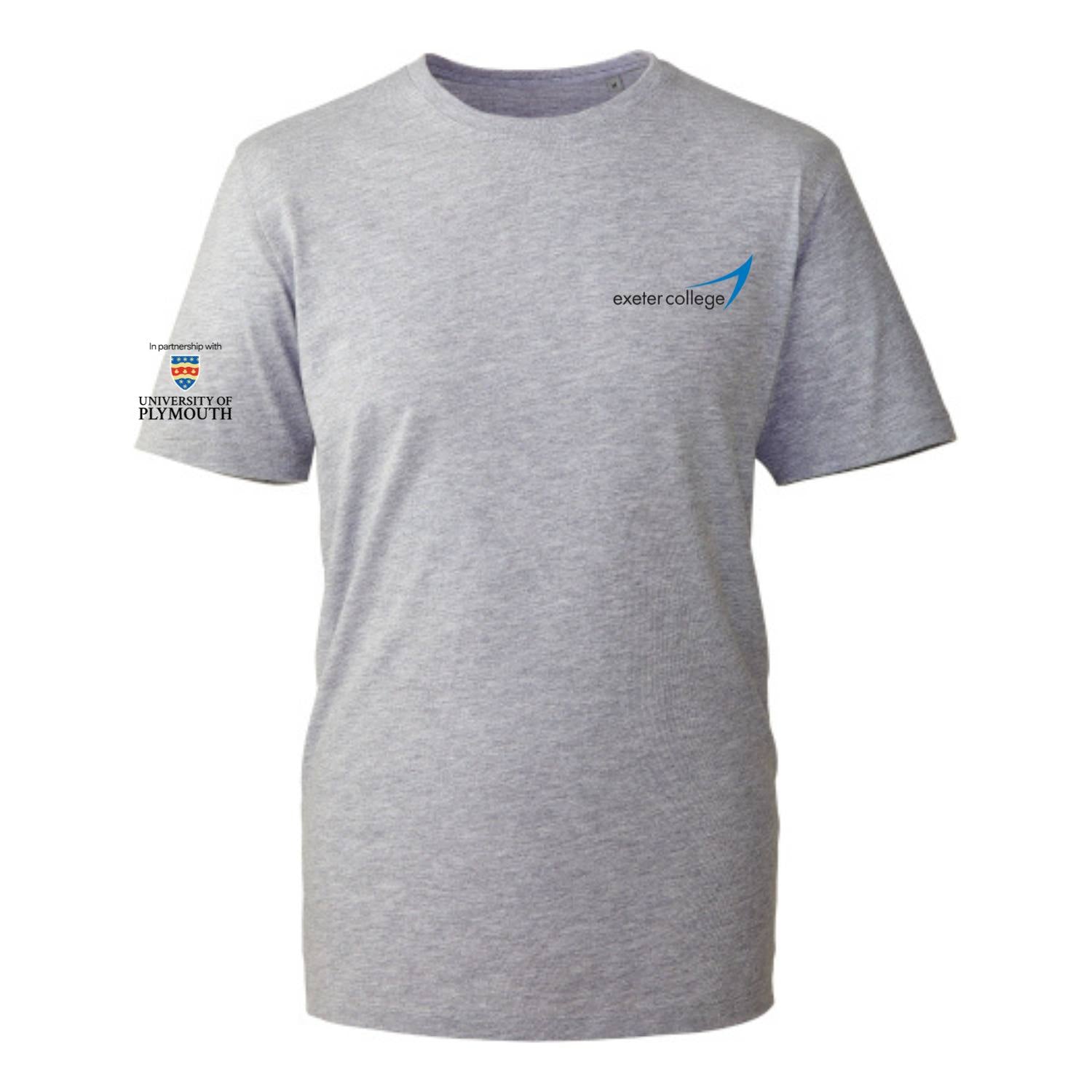 Exeter College T-Shirt w/ University of Plymouth Sleeve Logo