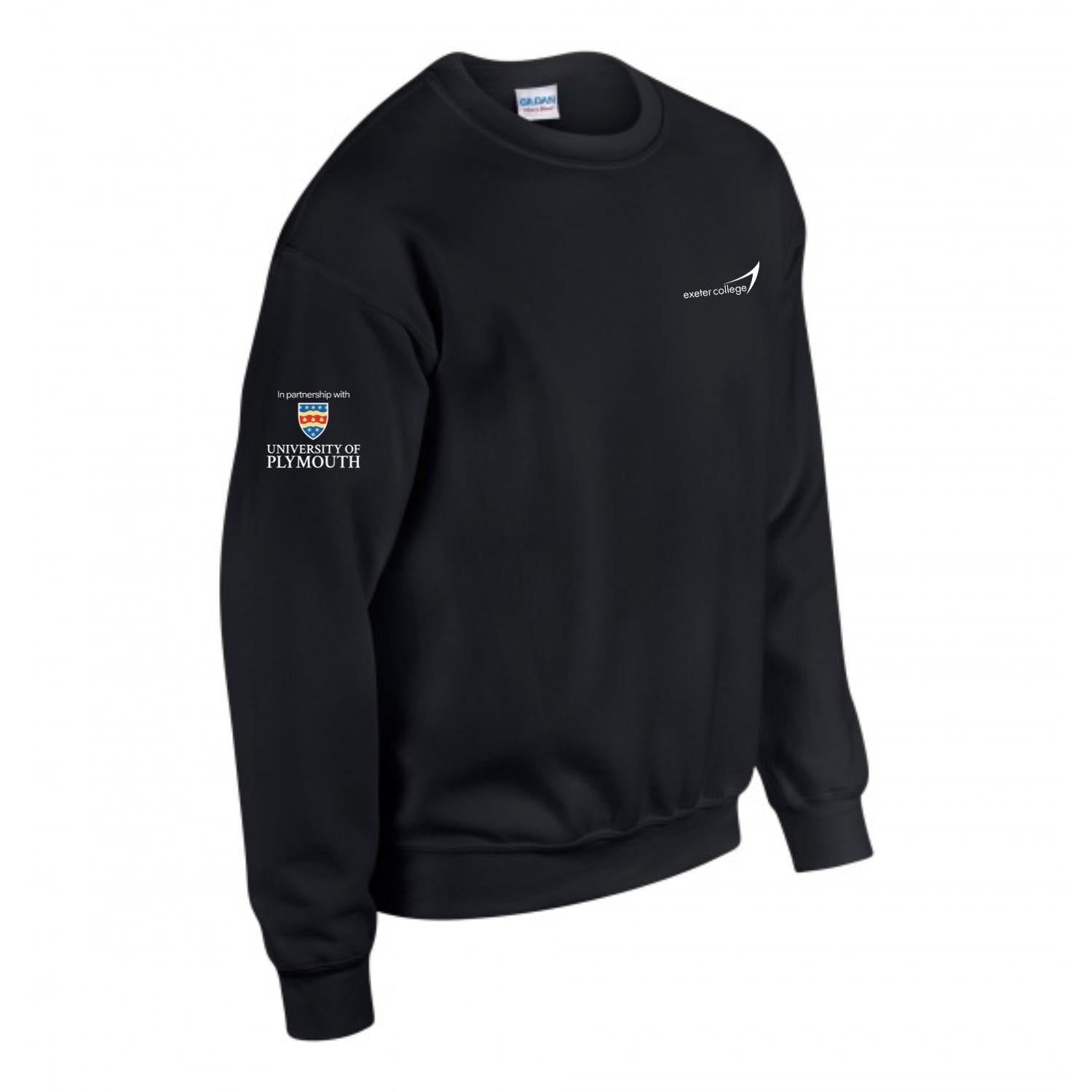 Exeter College Crewneck w/ University of Plymouth Sleeve Logo