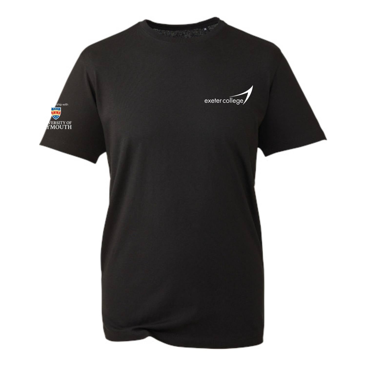 Exeter College T-Shirt w/ University of Plymouth Sleeve Logo