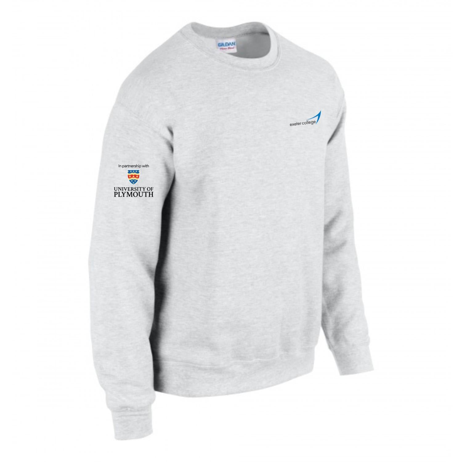 Exeter College Crewneck w/ University of Plymouth Sleeve Logo