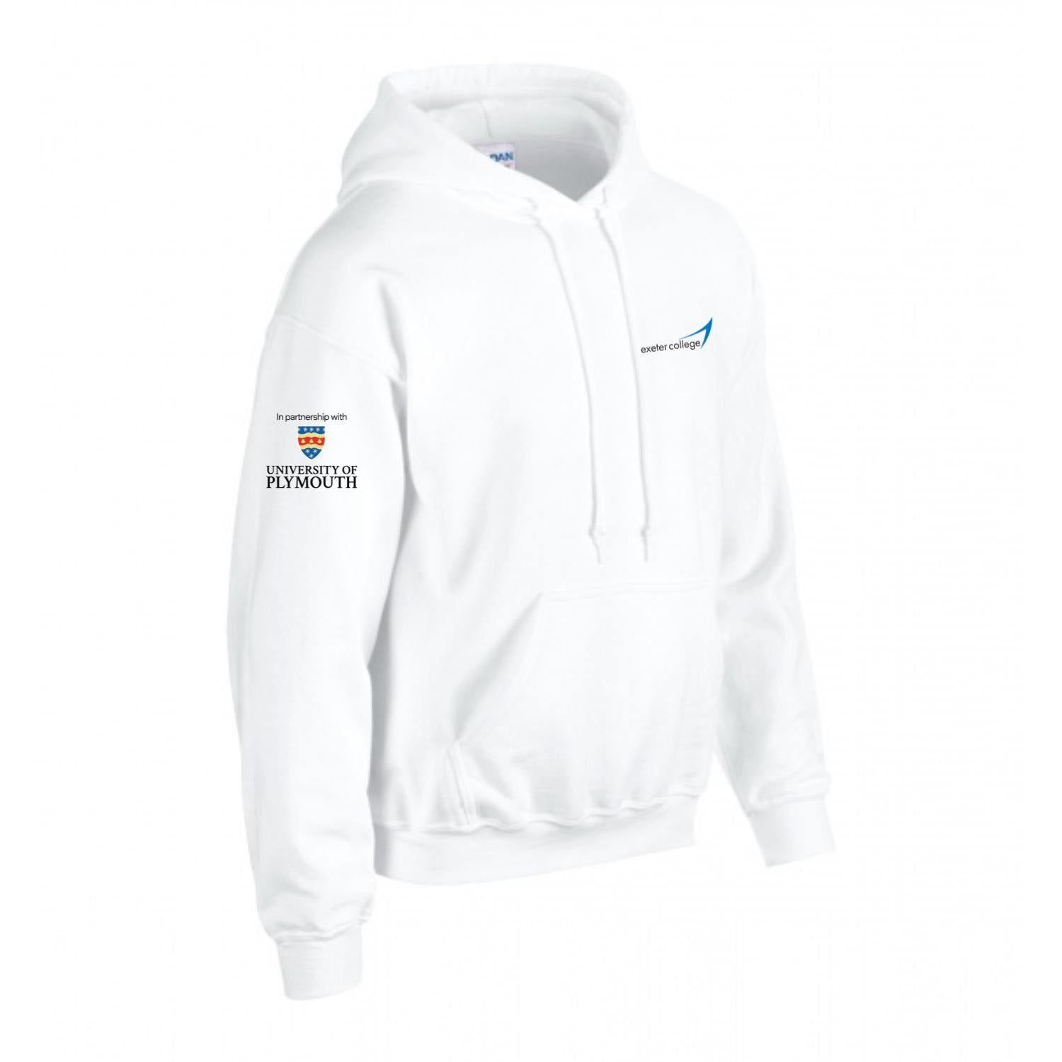 Exeter College Hoodie w/ University of Plymouth Sleeve Logo