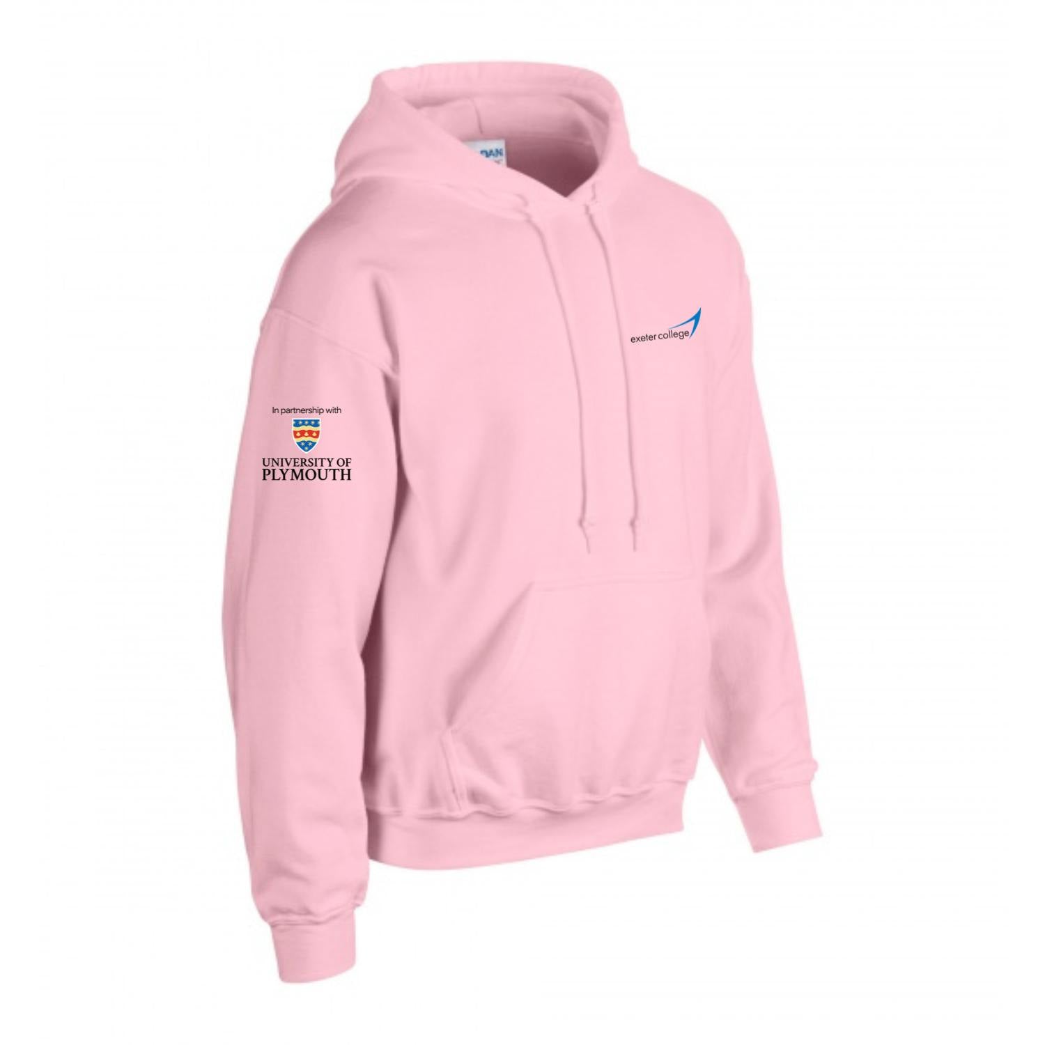 Exeter College Hoodie w/ University of Plymouth Sleeve Logo