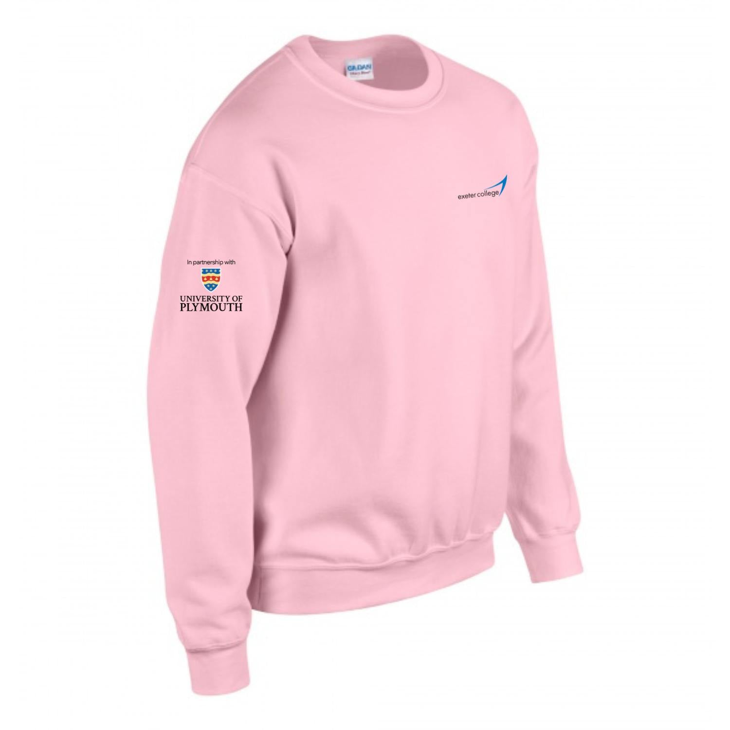 Exeter College Crewneck w/ University of Plymouth Sleeve Logo